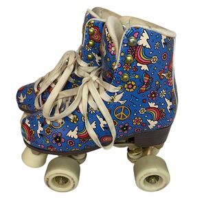 Impala Sidewalk Roller Skates Harmony Blue Peace Retro Psychedelic Quad Women 7